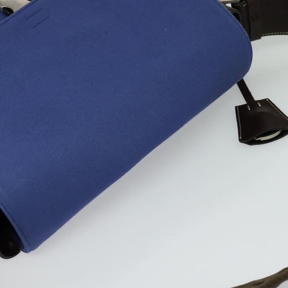 PRADA Shoulder Bag Canvas Blue Silver - Picture 6 of 12